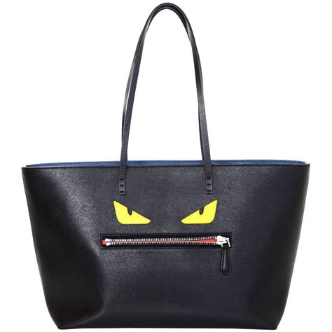 fendi monster leather tote